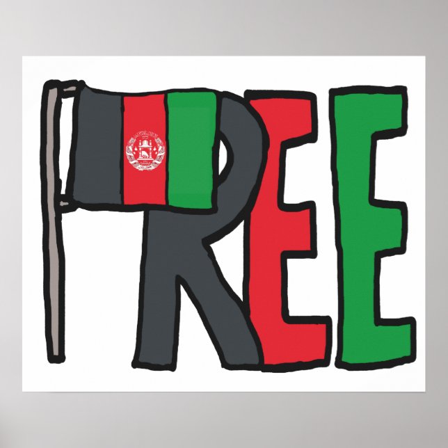 Poster Free Afghanistan (Devant)