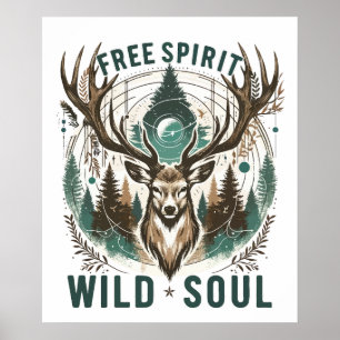 Poster Free Spirit - Wild Soul Stag