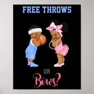 Poster Free Throws ou Bows Basketball Baby