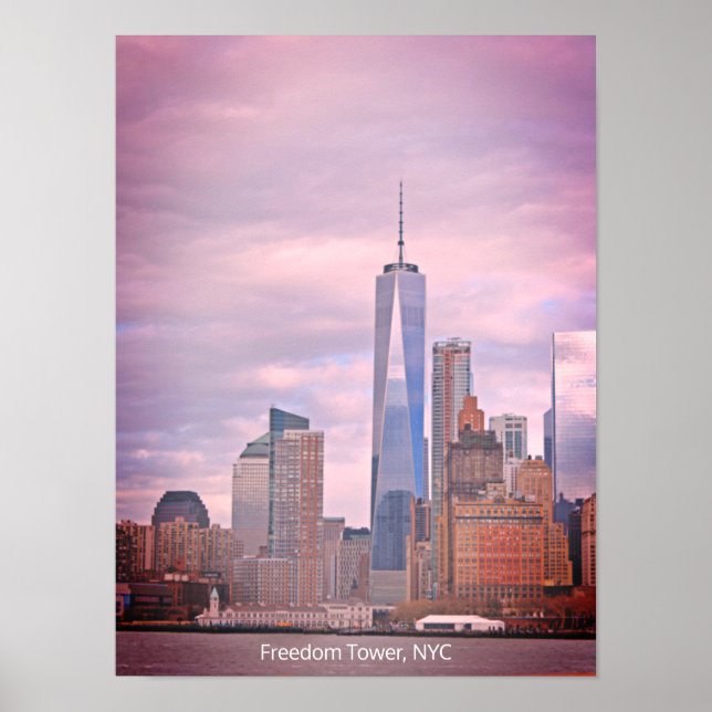 Poster Freedom Tower Manhattan New York City (Devant)