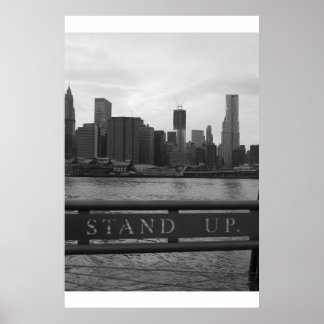 Poster Freedom Tower New York City - "STAND UP"