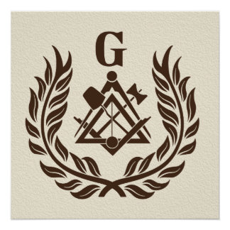 Poster Freemasonry symbol