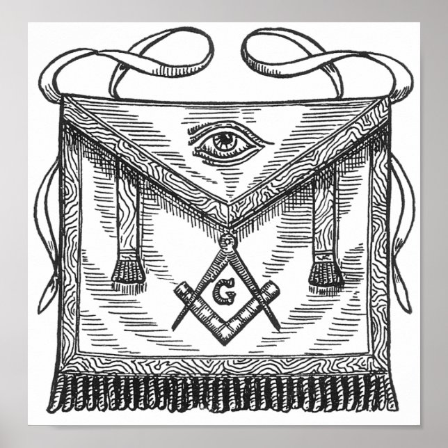 Poster Freemasony Blue Lodge Apron (Devant)