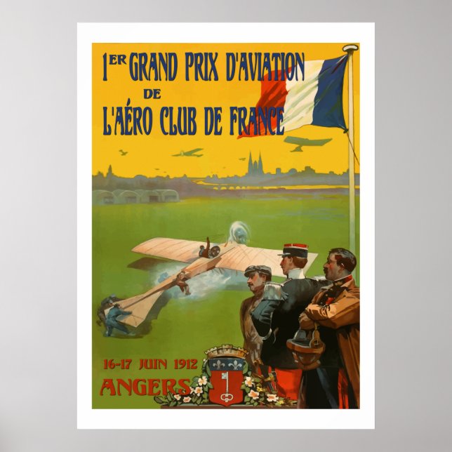 Poster French Aviation (Restauré Annonces vintages) (Devant)