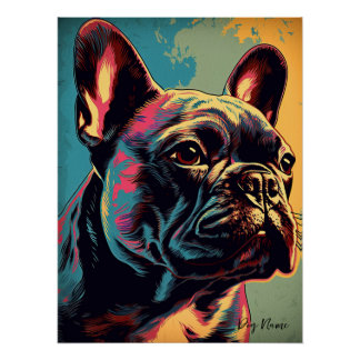 Poster French Bulldog 003 - Bruno Pokopen