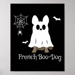 Poster French Bulldog Halloween French Boo-dog Chien cade