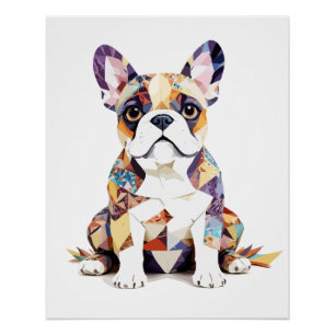 Poster French Bulldog Jouer Adorable Fun Joyful Animal