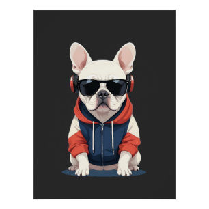 Poster French Bulldog Portant Sweat - shirt à capuche Fun