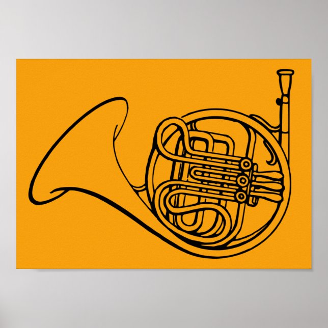 Poster French Horn musique de groupe en laiton (Devant)