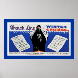 Poster French Line Winter Cruises