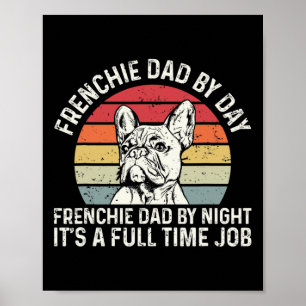 Poster Frenchie Dog Citation Pour Votre Père Français