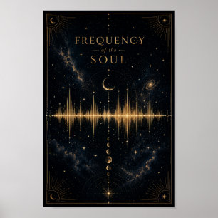 Poster Fréquence de l'affiche de l'âme Onde sonore céle