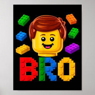 Poster Frère de famille maître constructeur bâtiment briq