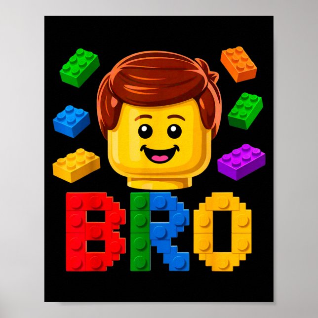 Poster Frère de famille maître constructeur bâtiment briq (Devant)