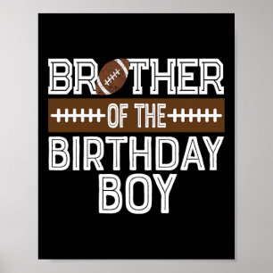 Poster Frère De L'Anniversaire Garçon Football 1er Annive
