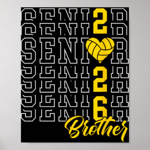 Poster Frère de volleyball senior promotion 2026 Se