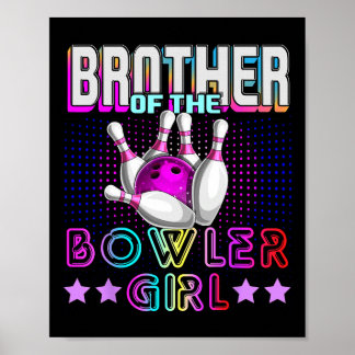 Poster Frère Du Bowler Girl Matching Family Bowling