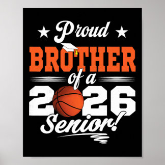 Poster Frère fier d'une promotion 2026 Senior Sketll _