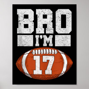 Poster Frère, j'ai 17 ans, garçon, fan de football améric