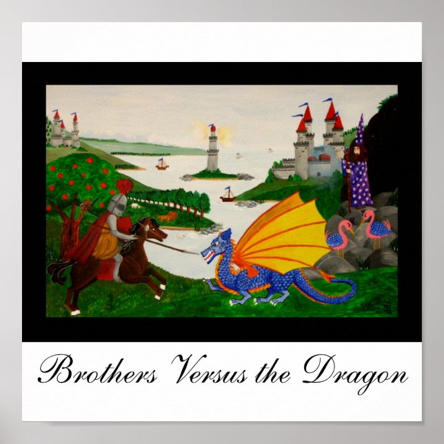 Poster Frères contre le dragon (Devant)