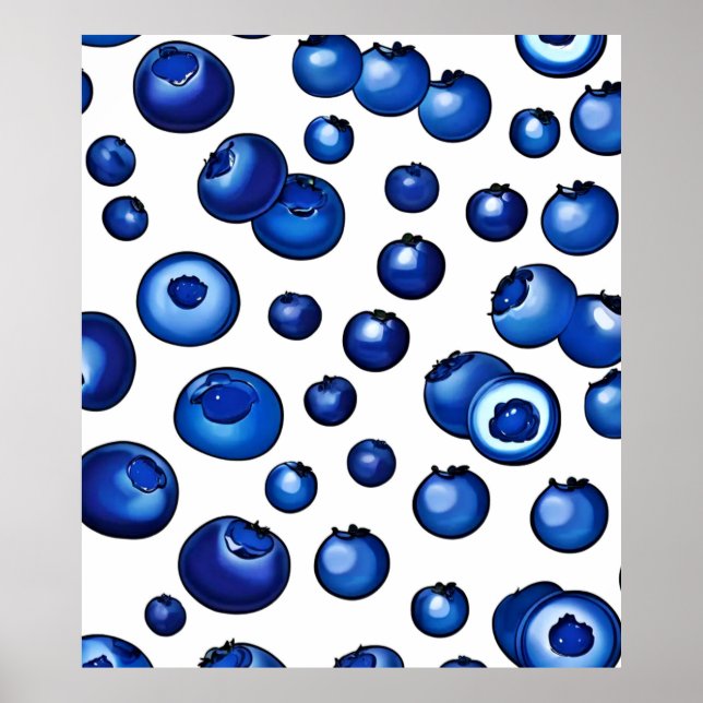 Poster Fresh Blueberry (Devant)