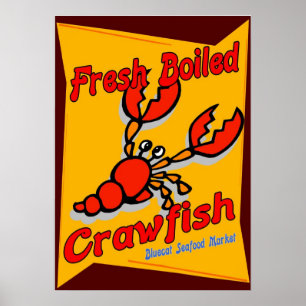 Poster Fresh Boiled Crawfish