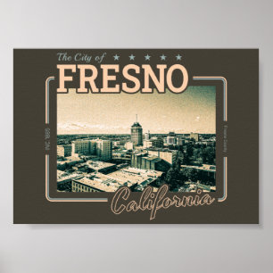 POSTER FRESNO CALIFORNIA - VILLE DE FRESNO CA