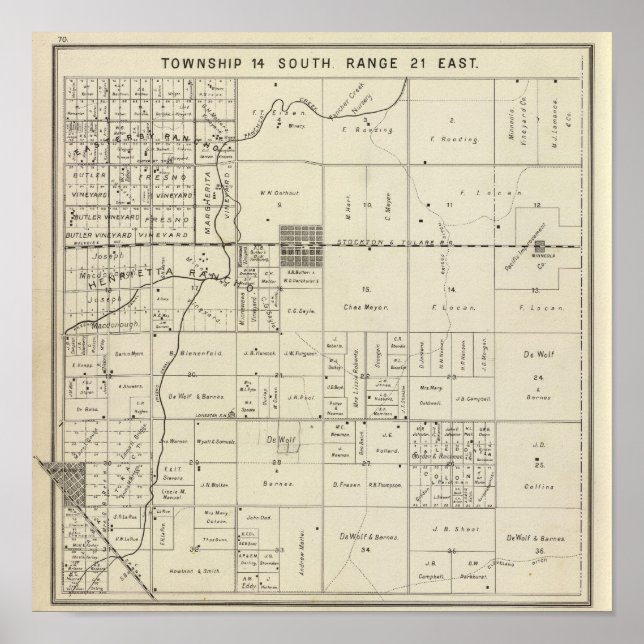 Poster Fresno County, Californie 13 (Devant)