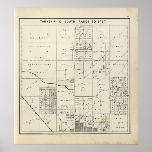 Poster Fresno County, Californie 34 (Devant)