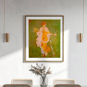 Poster Fresque de Flore dans la villa d'Ariadne, Pompéi