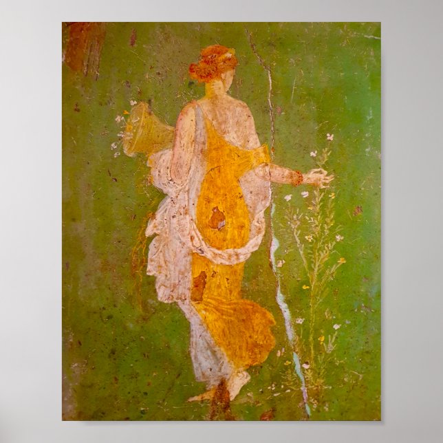 Poster Fresque de Flore dans Villa d'Ariane, Pompéi (Devant)