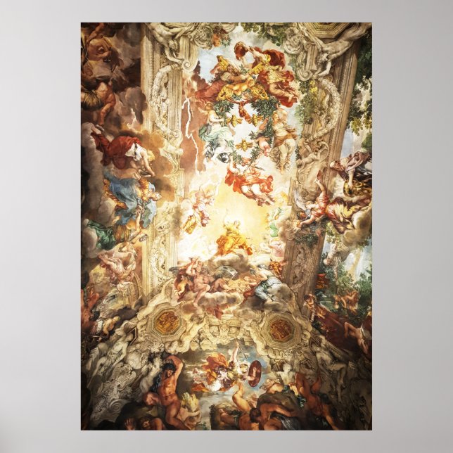 Poster Fresque de renaissance au plafond (Devant)