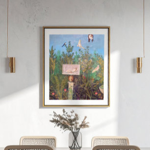 Poster Fresque d'une scène de jardin, Pompéi