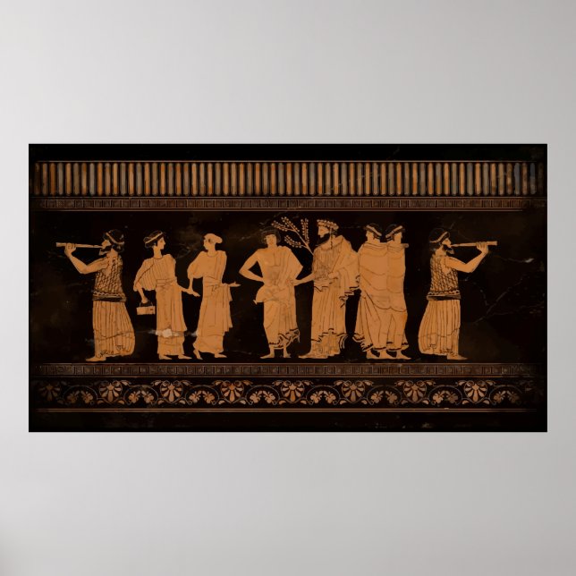 Poster Fresque grecque antique (Devant)