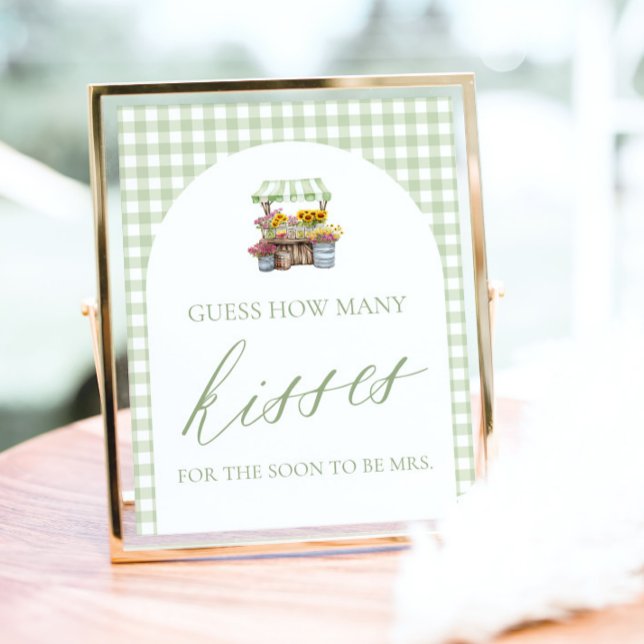 Poster Fresque Hors Du Marché Devine Combien De Baisers S (Fresh Off The Market Guess How Many Kisses Sign)