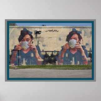 Poster Fresque pour les amateurs de café