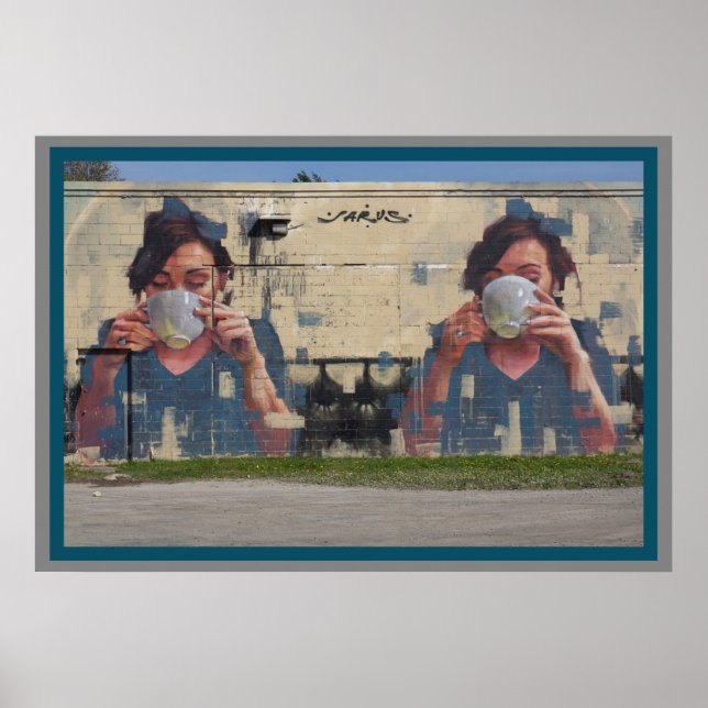 Poster Fresque pour les amateurs de café (Devant)
