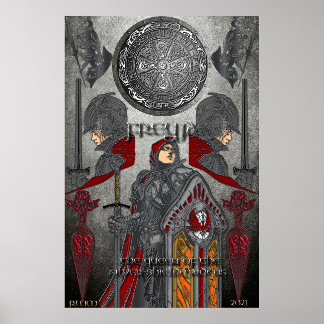 Poster Freyjr Queen Silver Shieldmaidens (Devant)