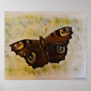 Poster Frida Kahlo a peint le papillon