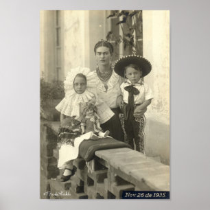 Poster Frida Kahlo avec enfants