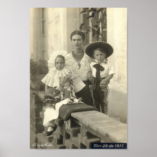 Poster Frida Kahlo avec enfants
