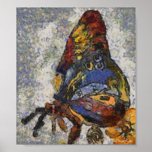 Poster Frida Kahlo Butterfly Monet Inspired