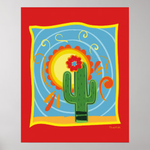Poster Frida Kahlo Cactus Graphic