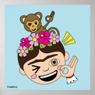 Poster Frida Kahlo   FridaMoji - Un OK