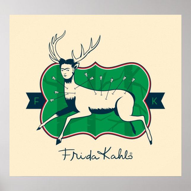 Poster Frida Kahlo | Le Cerf Blessé (Devant)
