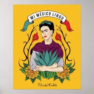 Poster Frida Kahlo   Mi Mexico Lindo