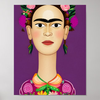 Poster Frida Kahlo, mur art