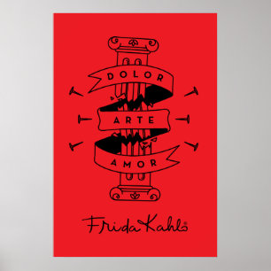 Poster Frida Kahlo   Pain Art Love