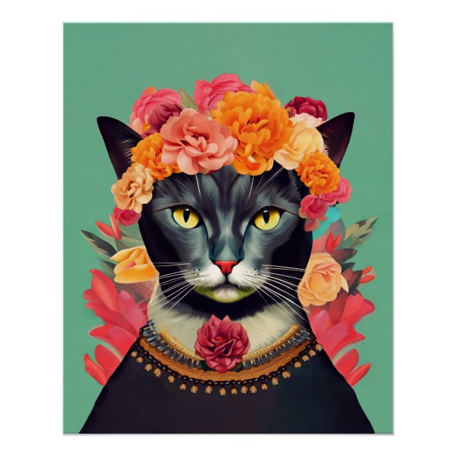 Poster Frida le chat (Devant)