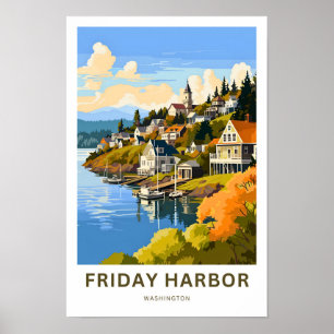 Poster Friday Harbour Washington Travel Imprimer